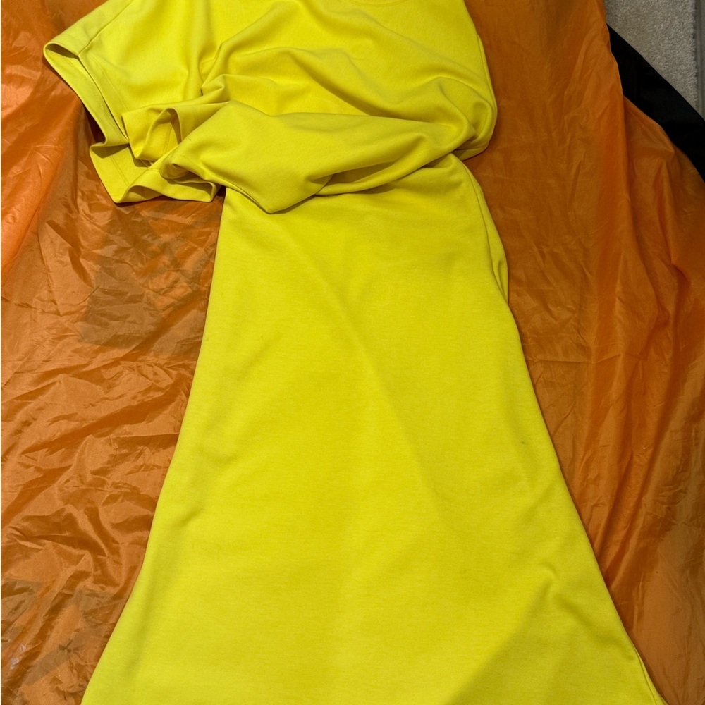 Loewe Yellow Dress asymmetric cotton blend sz 4 - Picture 7 of 16
